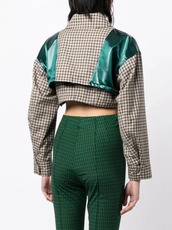 Toga Pulla パネル クロップドジャケット | グリーン | FARFETCH JP