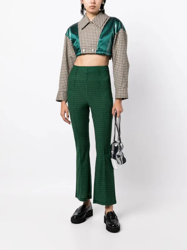 Toga Pulla パネル クロップドジャケット | グリーン | FARFETCH JP