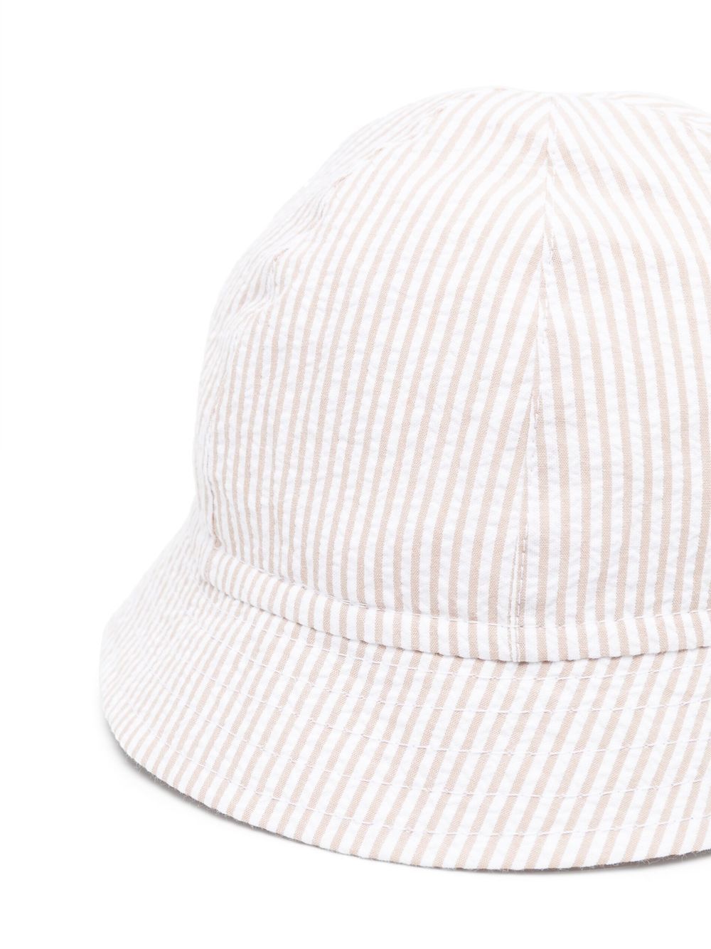 Shop Il Gufo Stripe-print Cotton Sun Hat In White