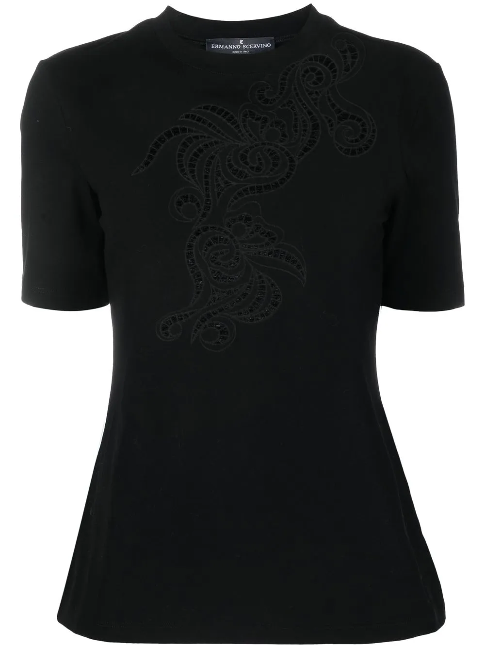 

Ermanno Scervino cut out-detail short-sleeved T-shirt - Black