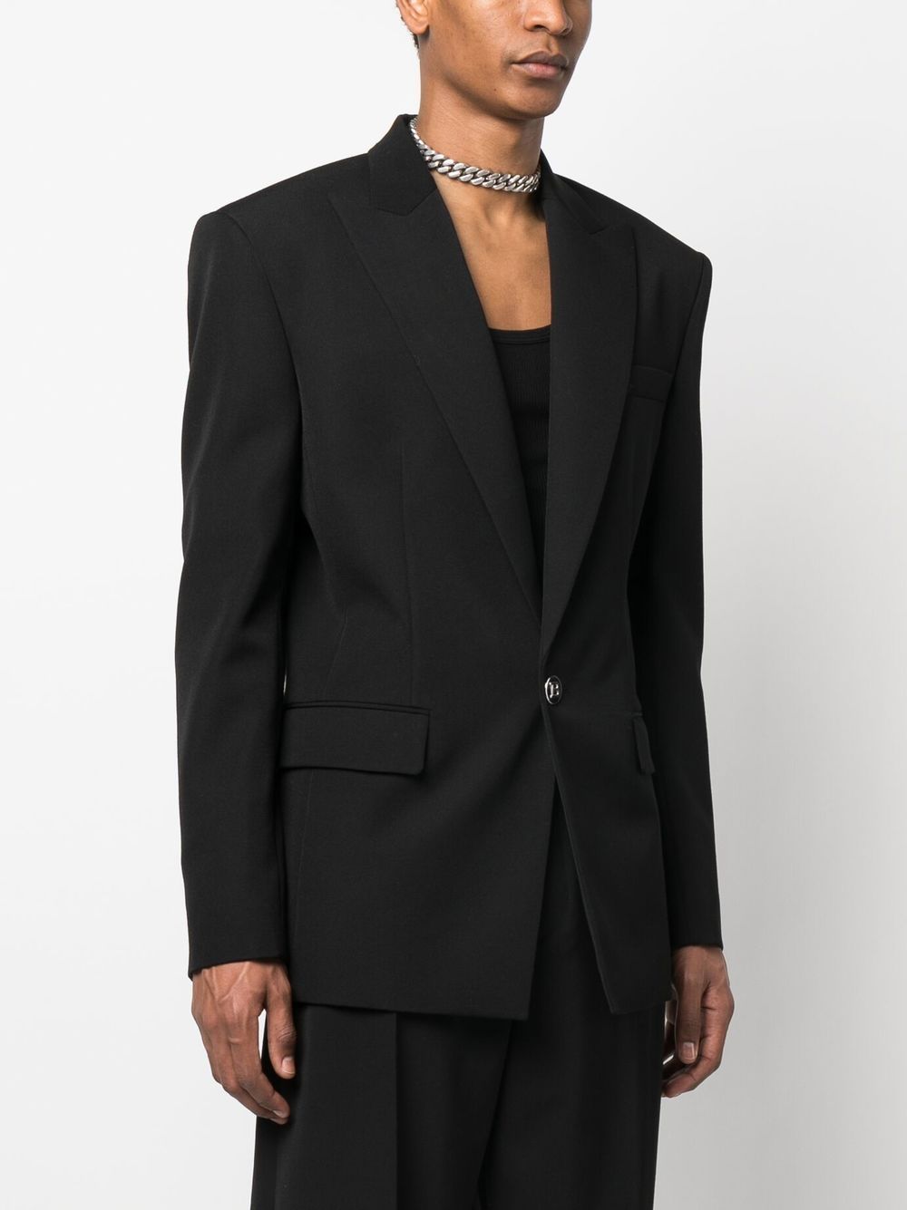 Shop Balmain Tailored Oversized Blazer In Black