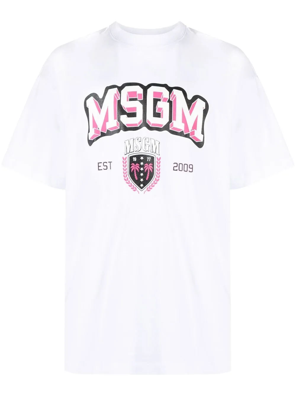 

MSGM playera manga corta con logo estampado - Blanco