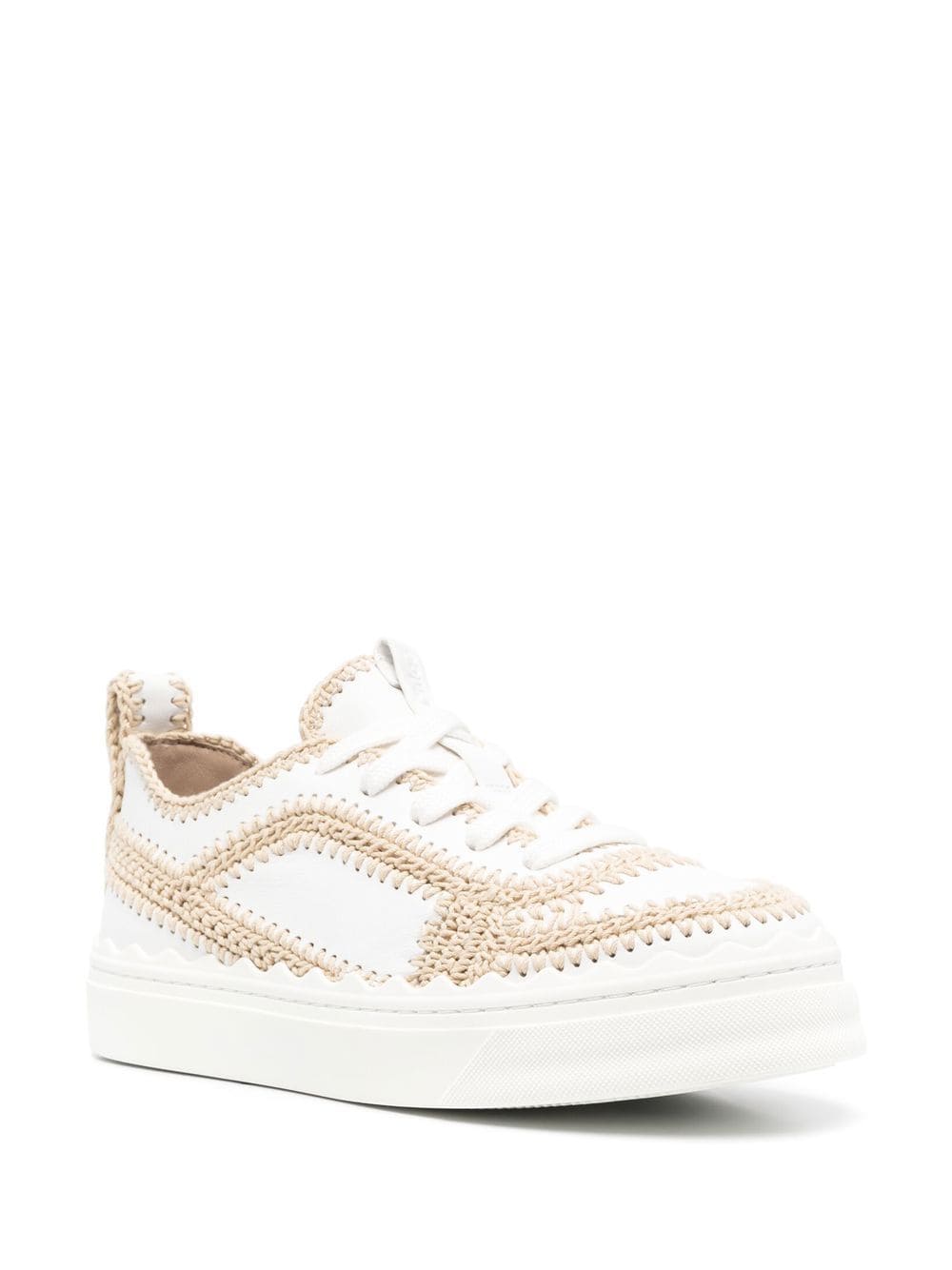 Chloé Lauren leren sneakers - Wit