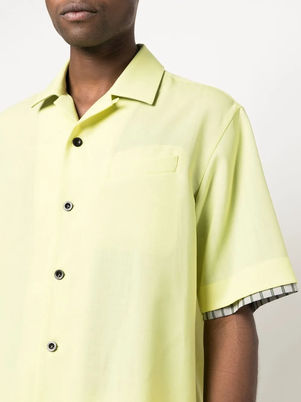 Shop Sacai Shortsleeved Oversized Shirt In Gelb