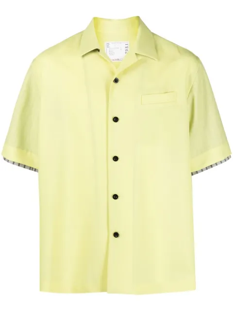 sacai camisa oversize manga corta