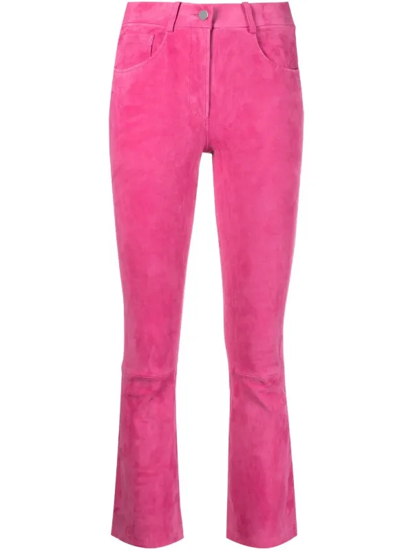 Arma Slim cropped-leg Trousers Pink FARFETCH IN