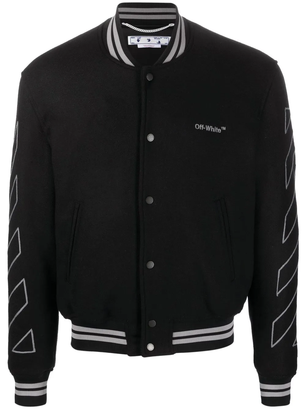 

Off-White Diag-print bomber jacket - Black
