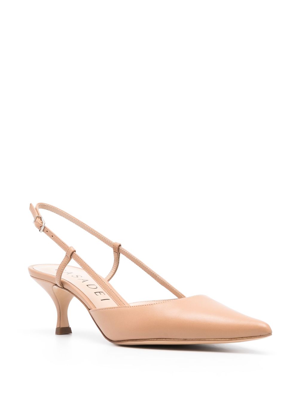Casadei 55mm slingback pointed leather pumps - Beige