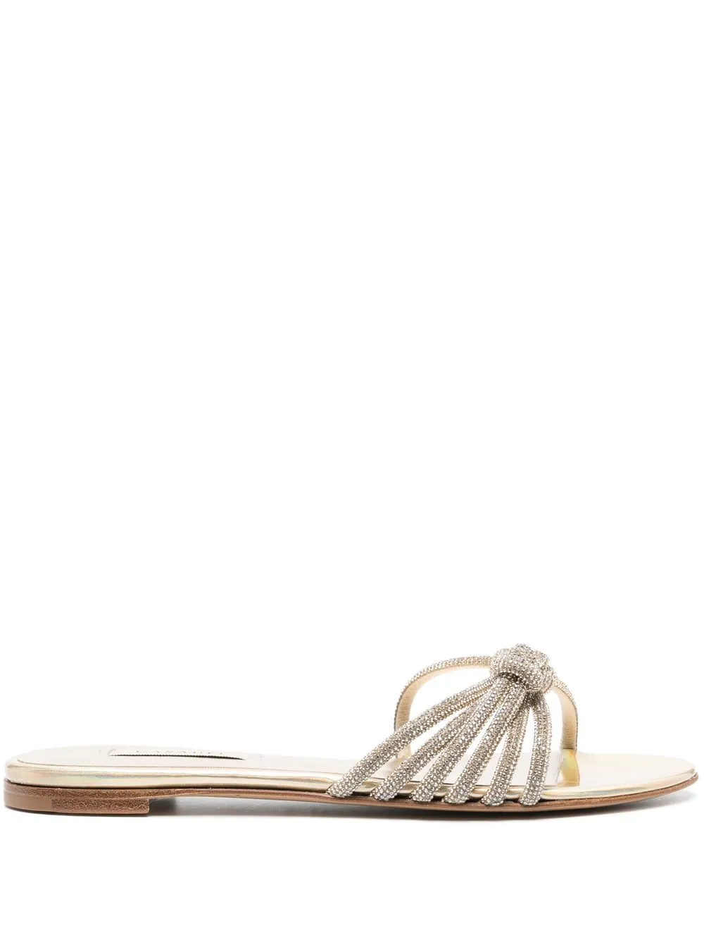 

Casadei flip flops con puntera multicolor - Dorado