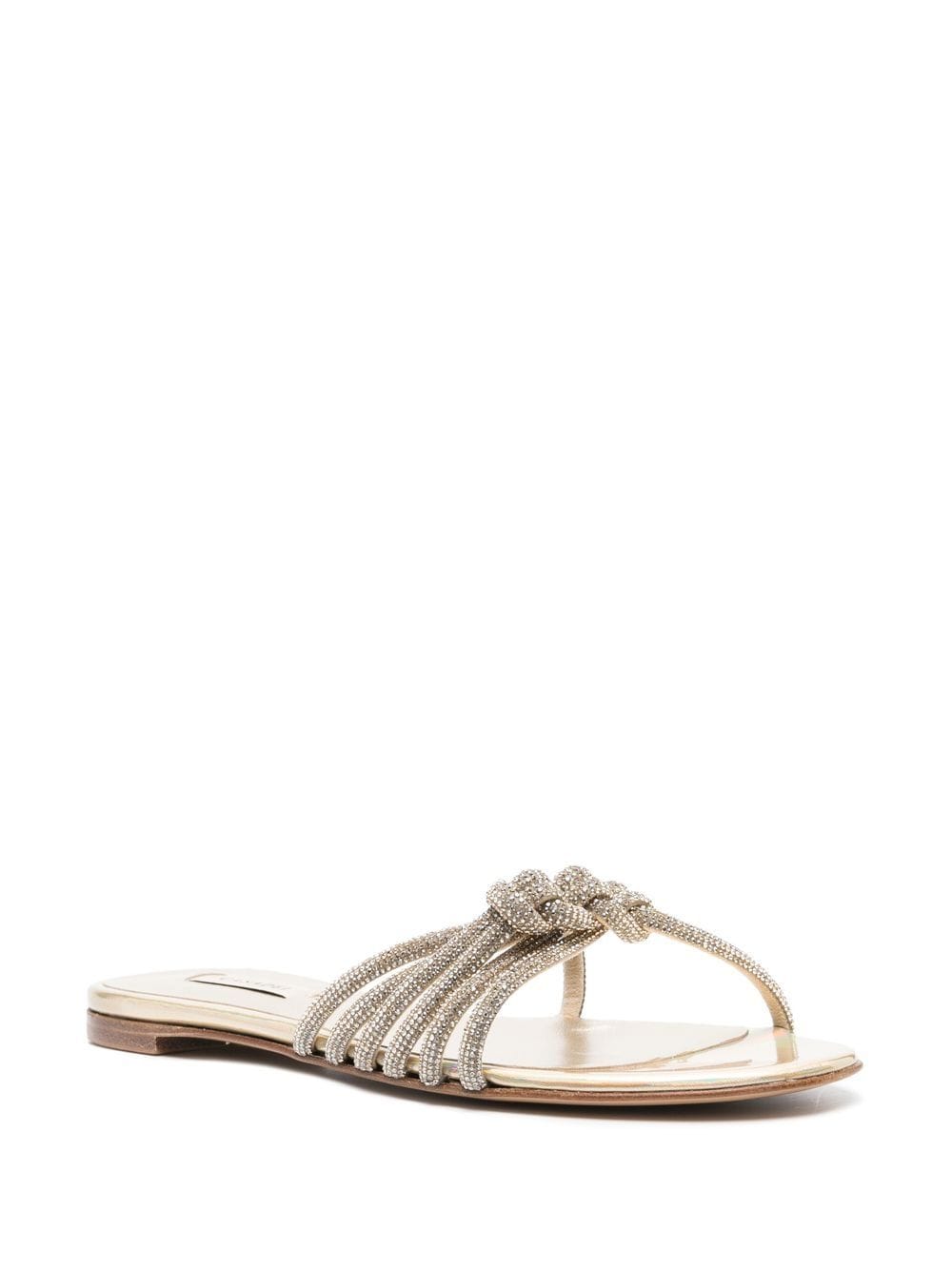 Casadei Slippers met regenboogneus - Goud