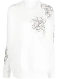 P.A.R.O.S.H. crystal-embellished cotton sweatshirt - White