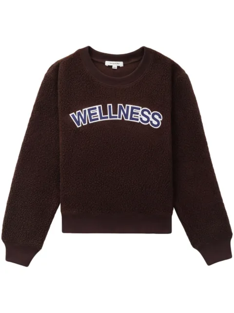 Sporty & Rich slogan-patch fleece jumper