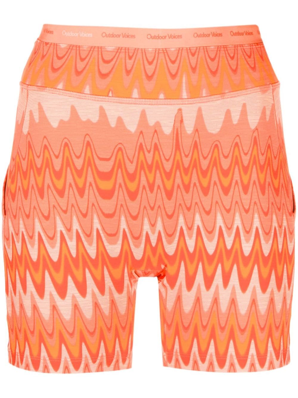 Outdoor Voices Orange Thrive 5-inch Printed Shorts