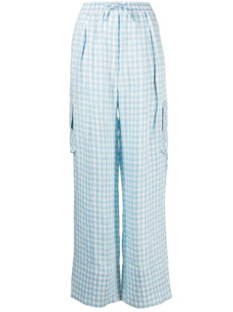 Sleeper Safari check-print cargo pants
