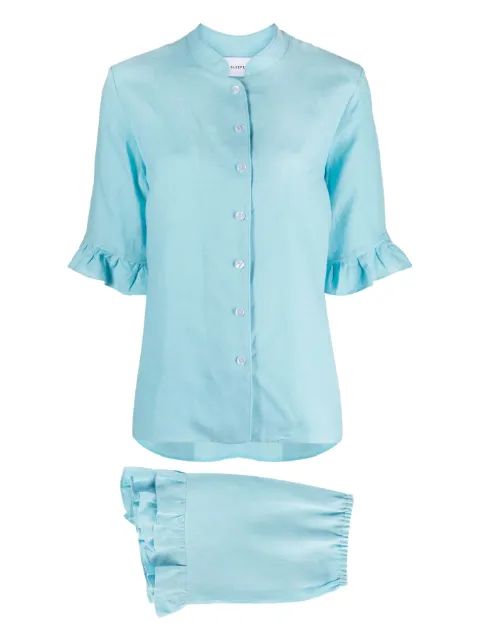Sleeper ruffled linen lounge suit