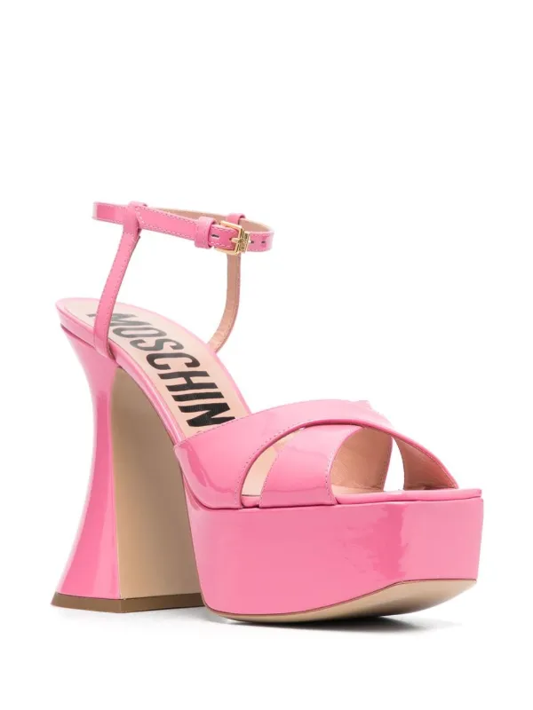 【MOSCHINO】フラットサンダルピンク Moschino Coutureアウトレット：シューズ レディース - ピンク