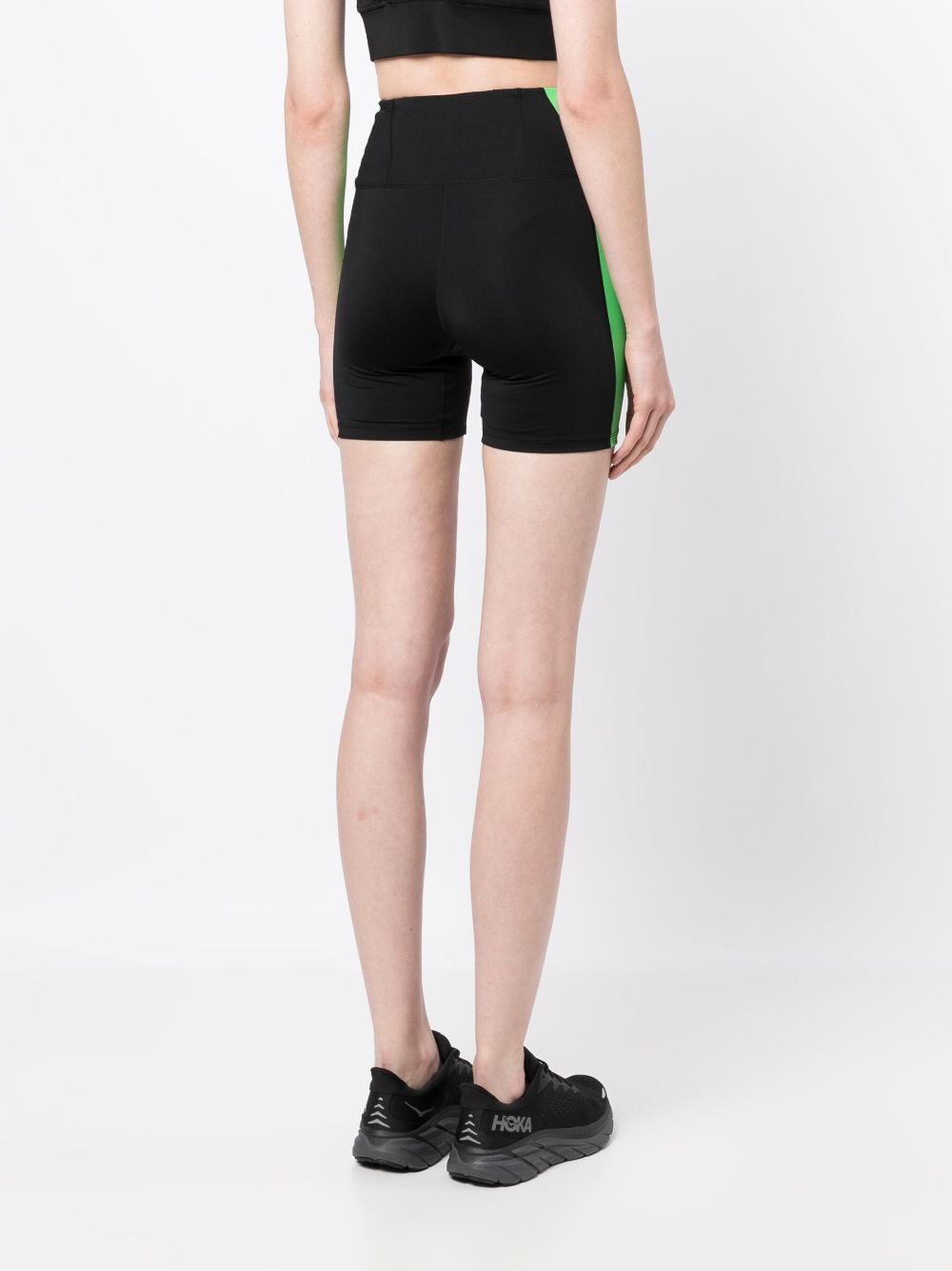 Shop Ganni Active High-waist Cycling Shorts In Black