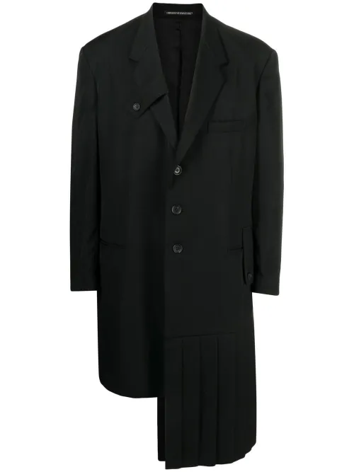 Manteau boutonné à slogan imprimé - Yohji Yamamoto - Modalova
