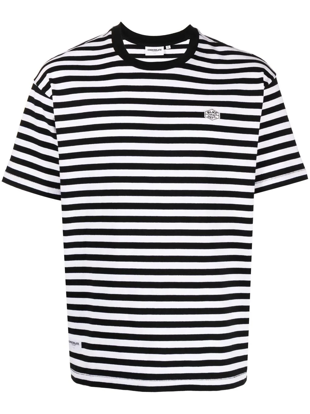 

CHOCOOLATE striped cotton T-shirt - Black