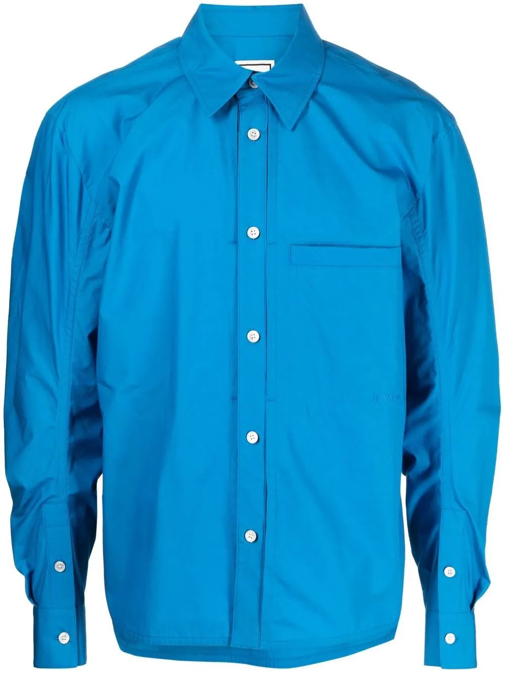 

Wooyoungmi side-slit long-sleeve shirt - Blue