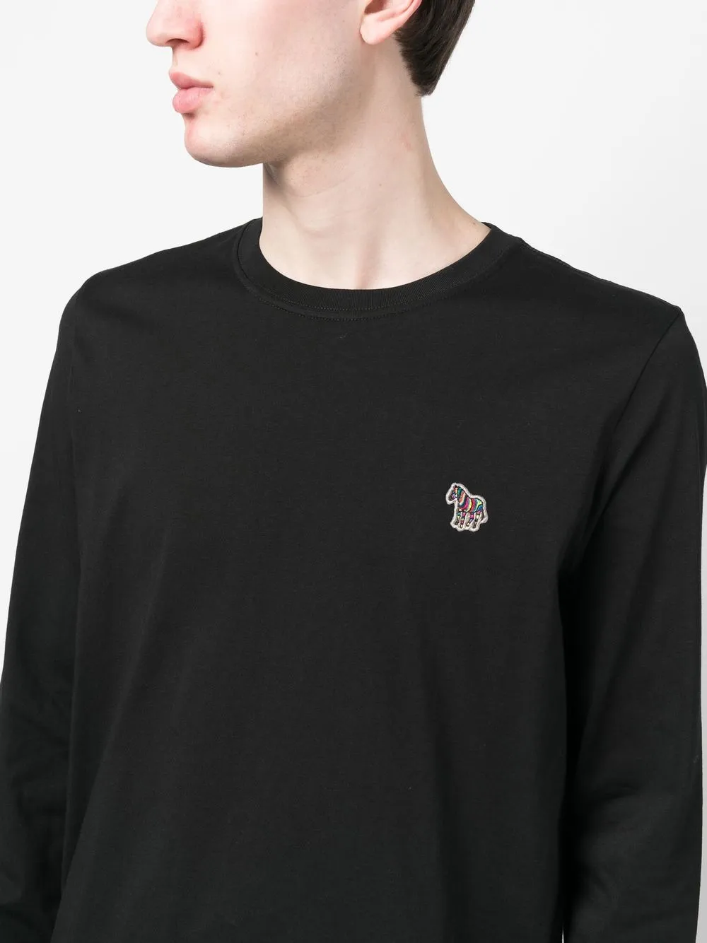 Ps By Paul Smith Big Pony Cotton T-shirt In Black