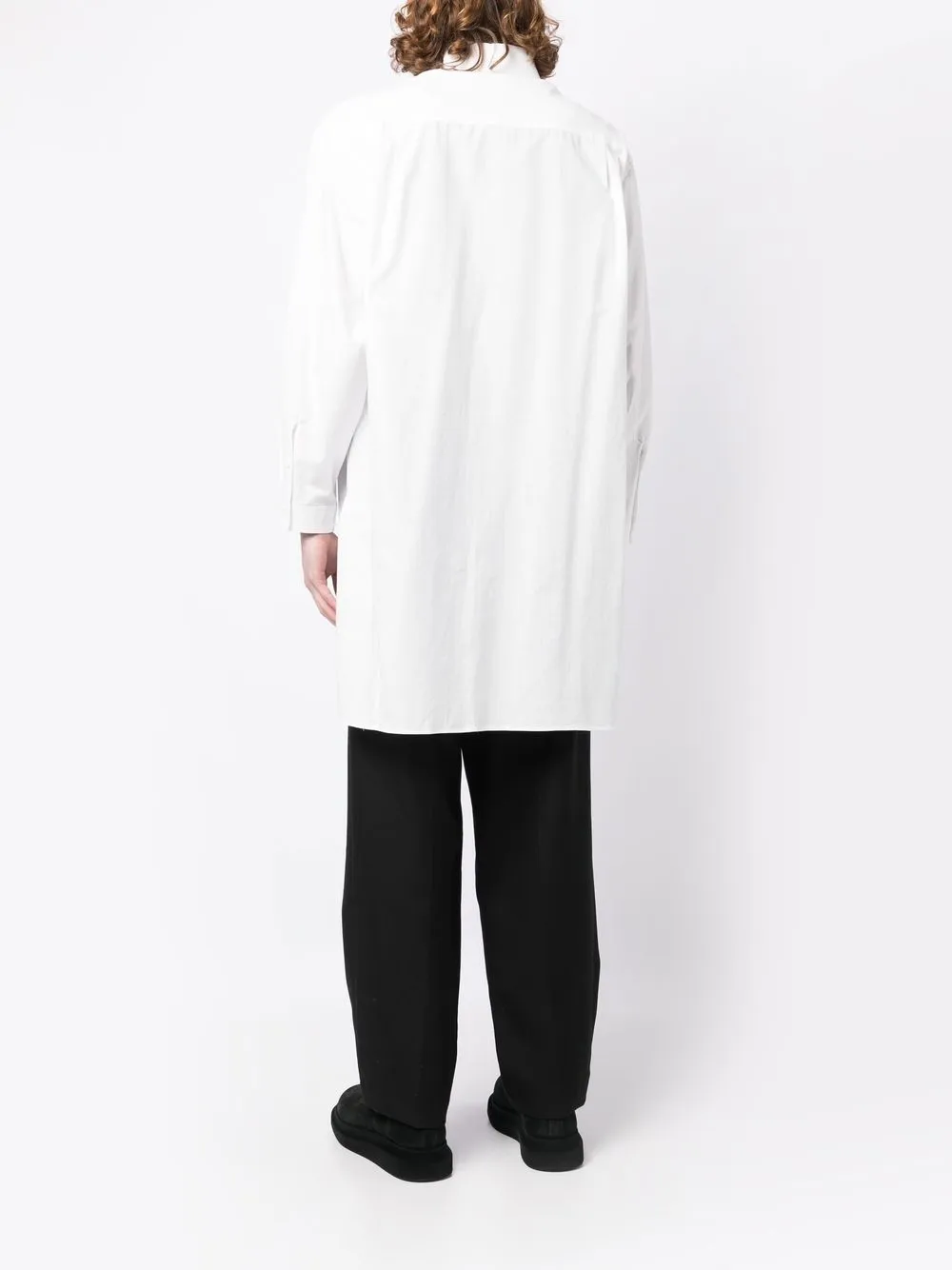 YOHJI YAMAMOTO TAB-COLLAR LONG SHIRT
