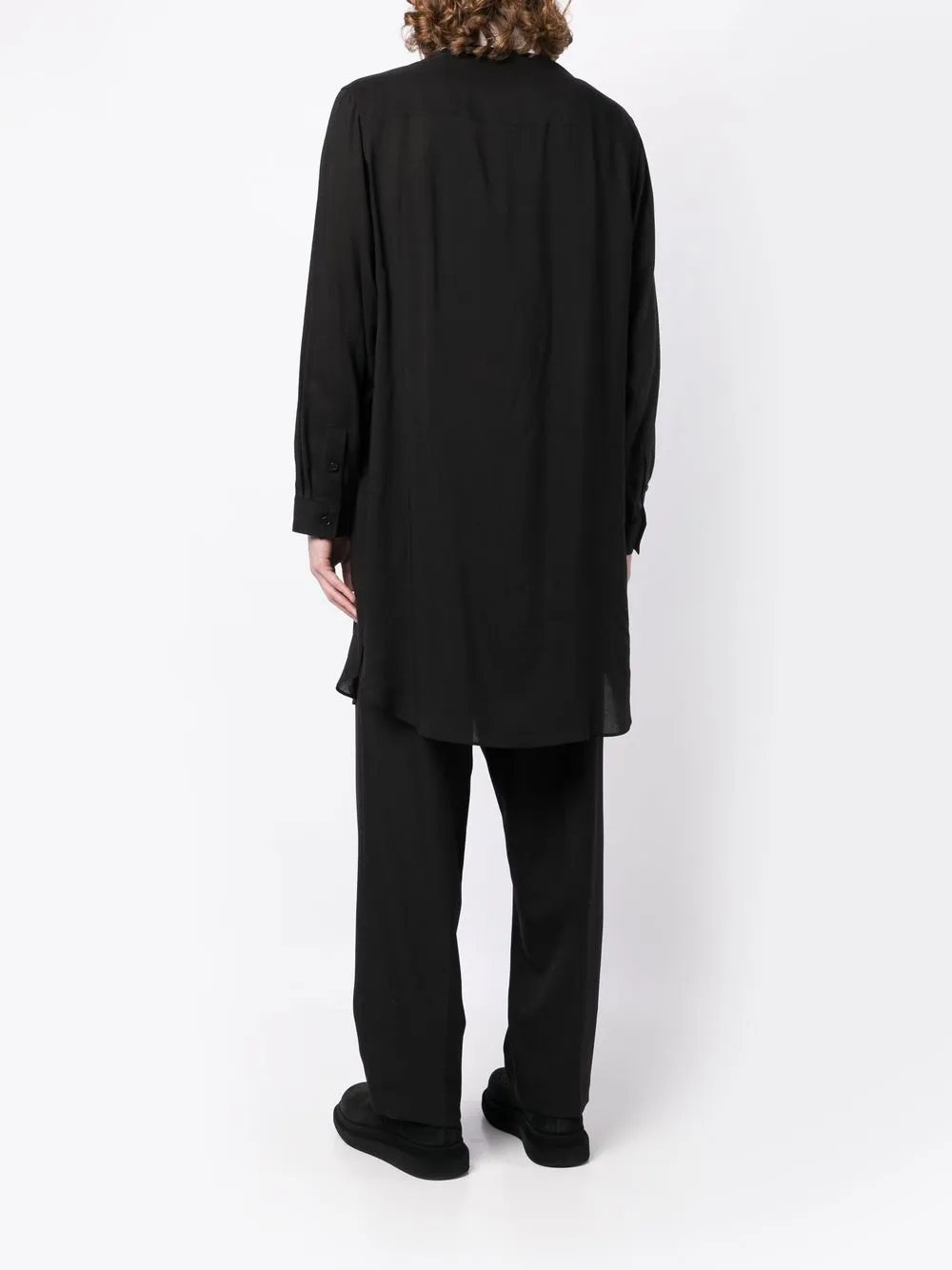 YOHJI YAMAMOTO TAB-COLLAR LONG SHIRT