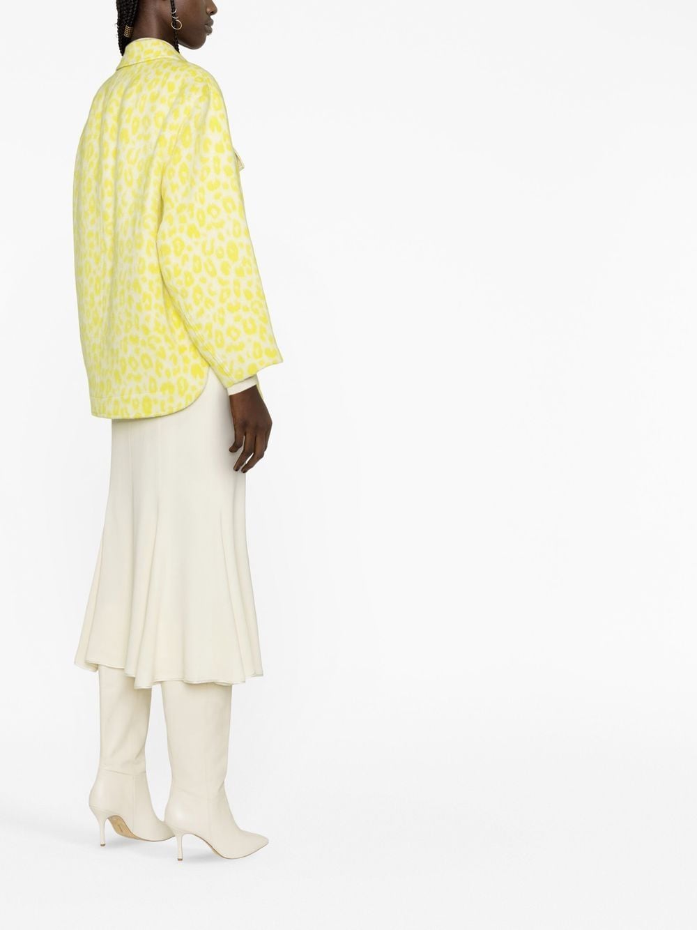 Shop Isabel Marant Odelino Leopard-print Wool Jacket In Gelb