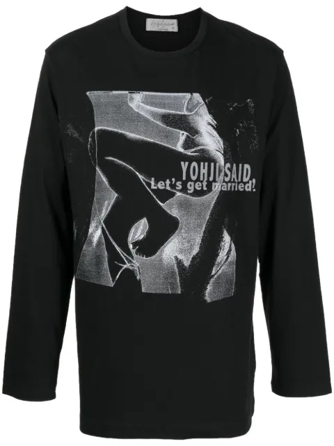 graphic-print long-sleeve T-shirt