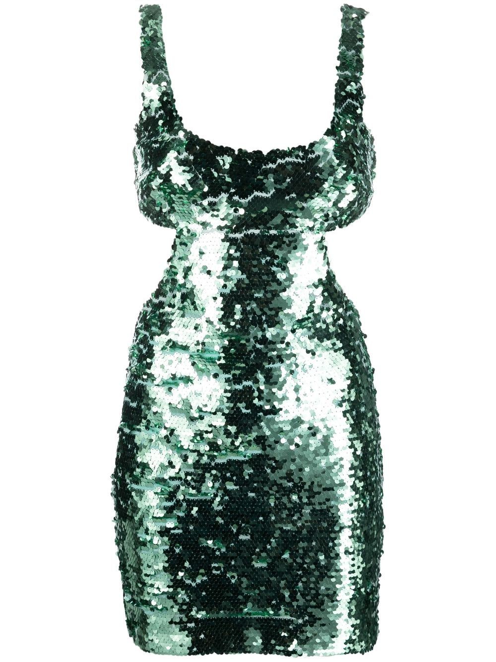 

NEW ARRIVALS sequin open-back dress - Green