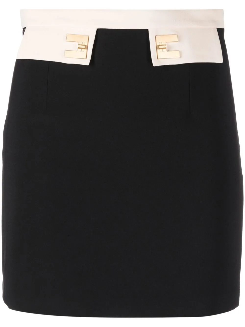 

Elisabetta Franchi logo-plaque miniskirt - Black