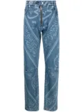 GmbH graphic-print straigh-leg jeans - Blue