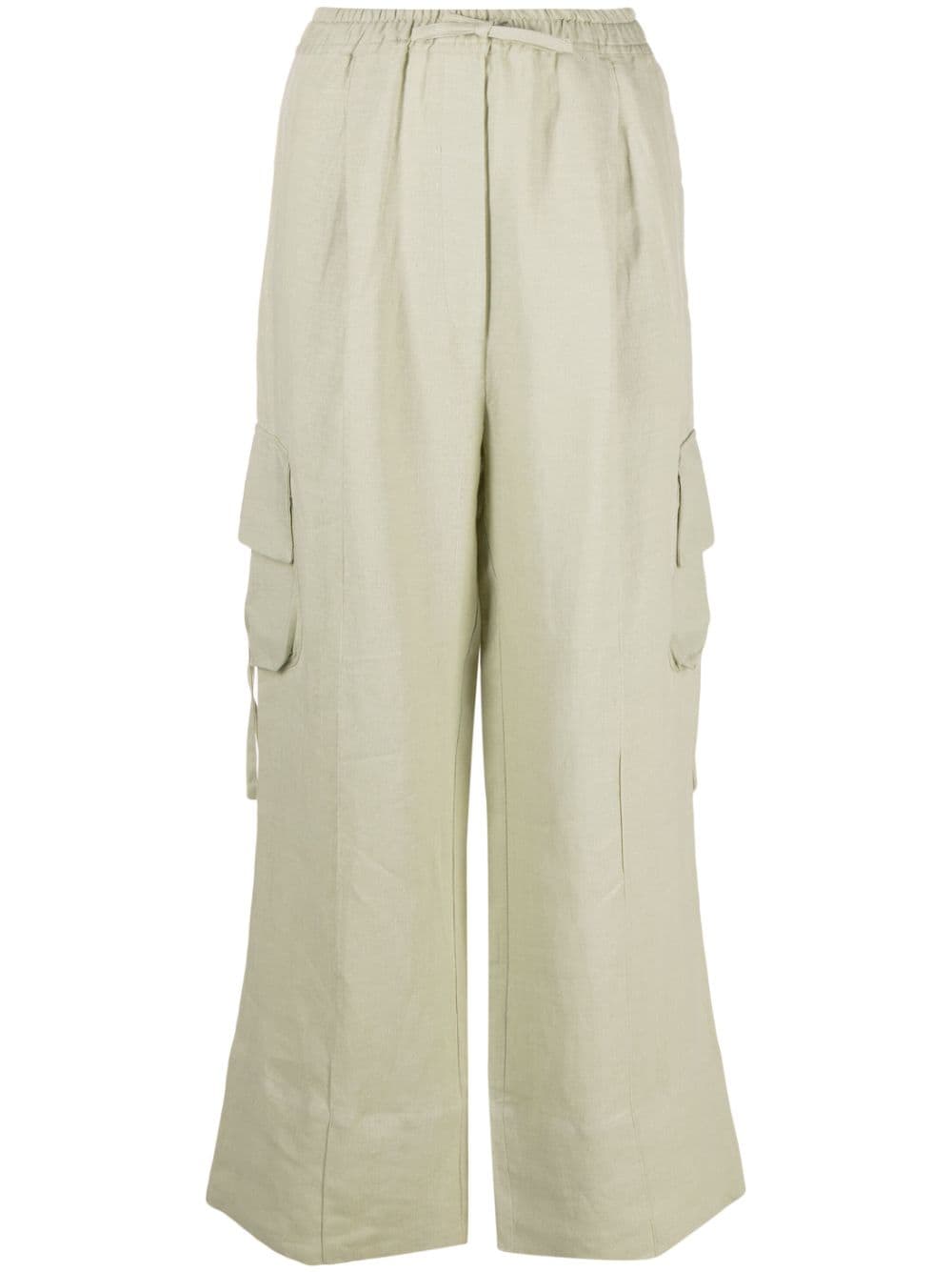 Sleeper Safari linen cargo trousers - Green