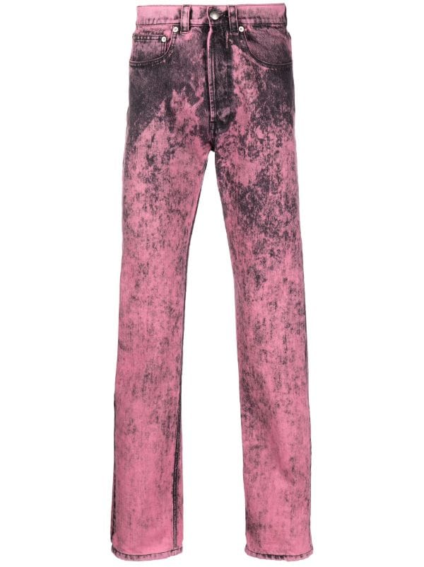 Stefan Cooke monogram-embroidered straight-leg Jeans - Farfetch