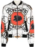 Stefan Cooke graphic-print bomber jacket - White