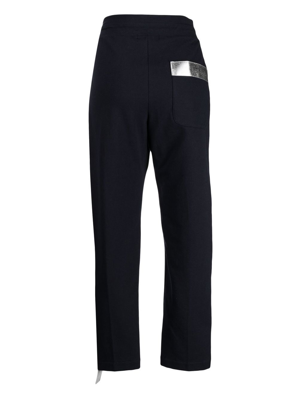Shop Madison.maison Laminated-band Cotton Trousers In 蓝色