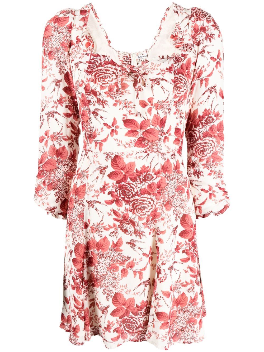 

Reformation Remi floral-print minidress - White