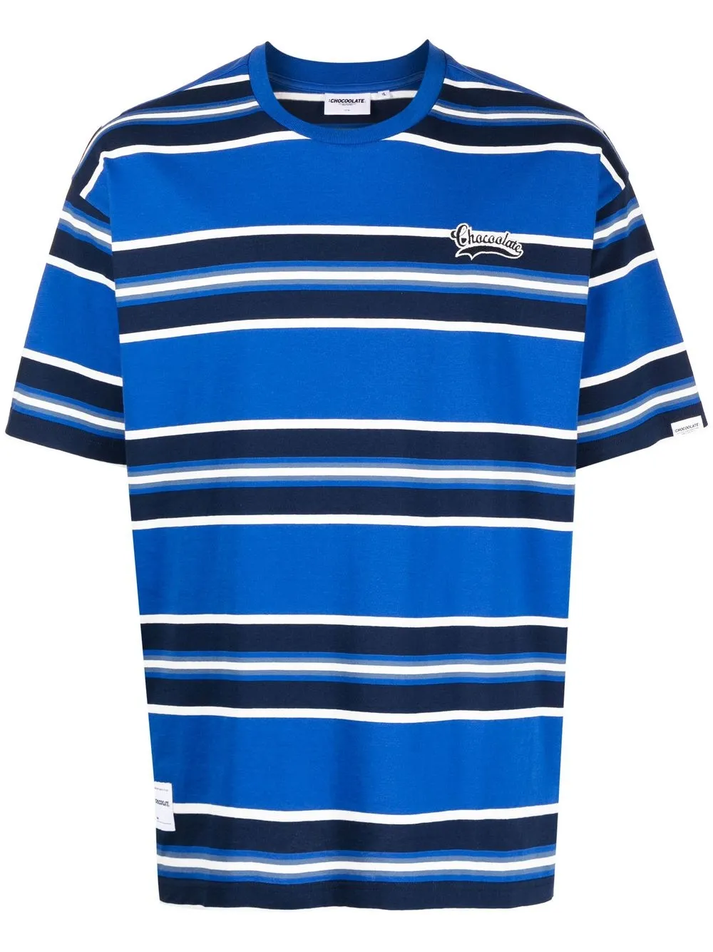 

CHOCOOLATE horizontal-stripe cotton T-shirt - Blue