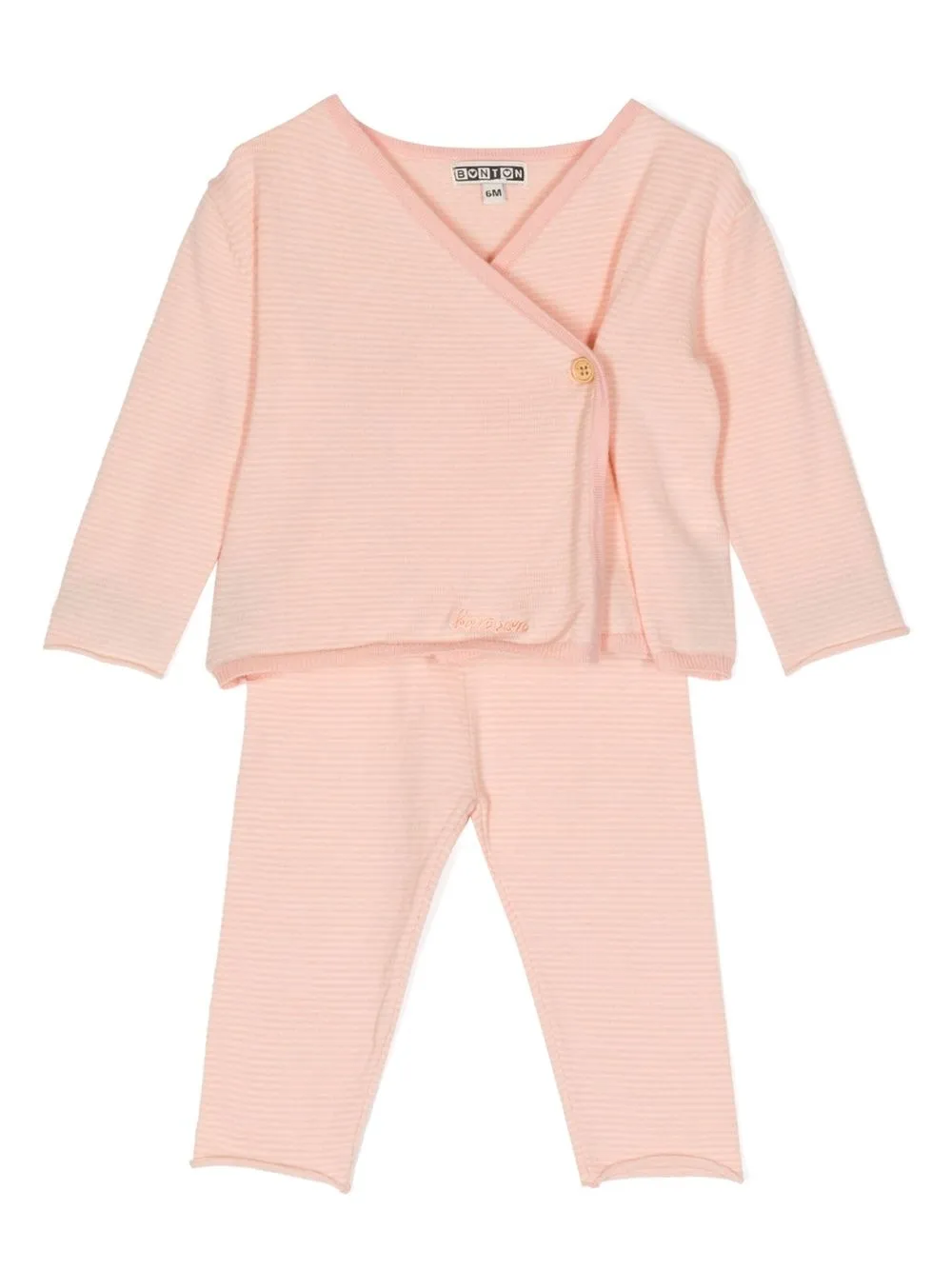 

Bonton wrap-fastening tracksuit set - Pink