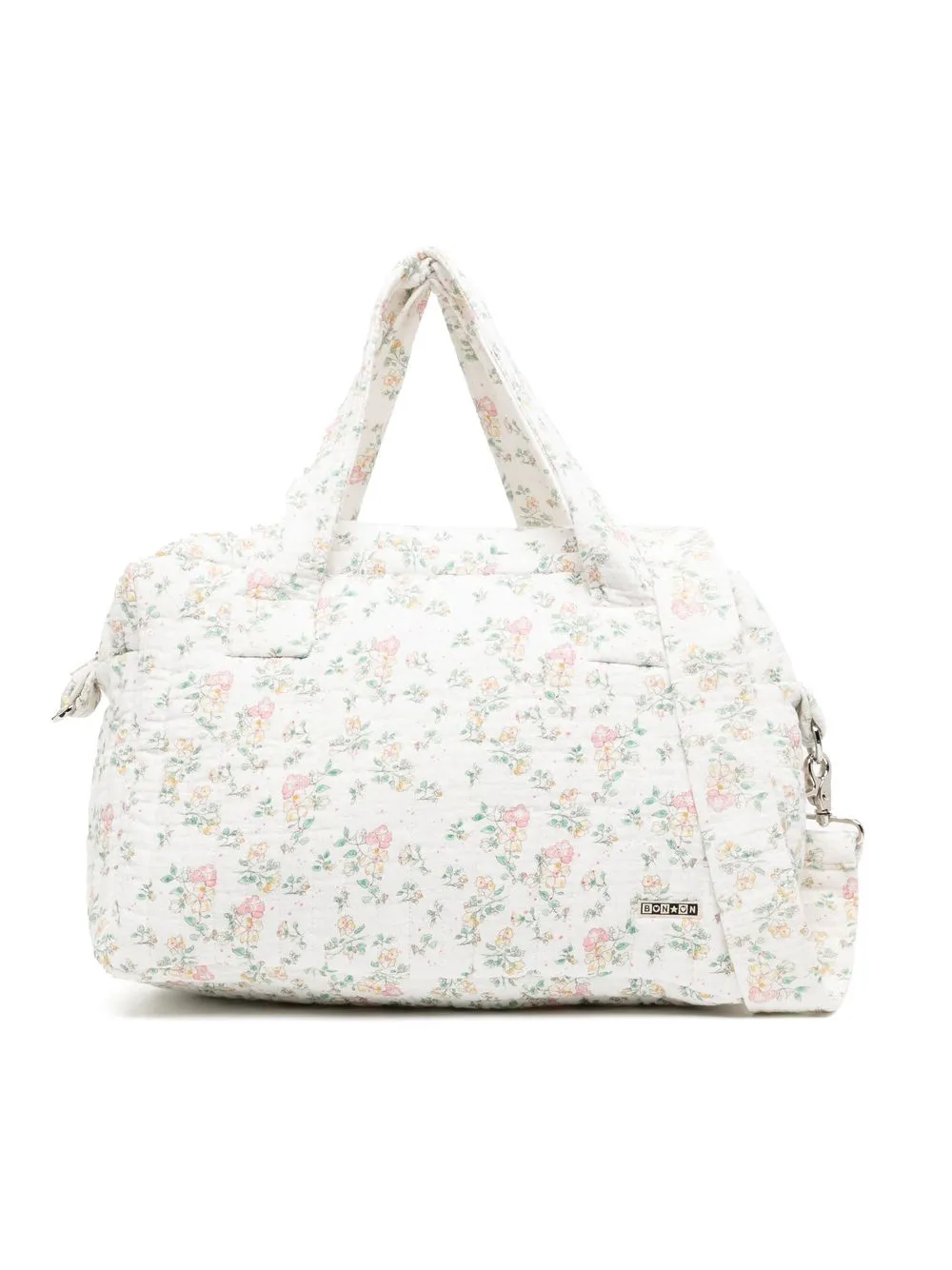 

Bonton floral-print cotton changing bag - White