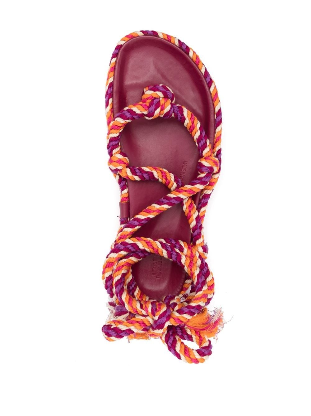 Shop Isabel Marant Erol Tasselled Rope Sandals In Orange