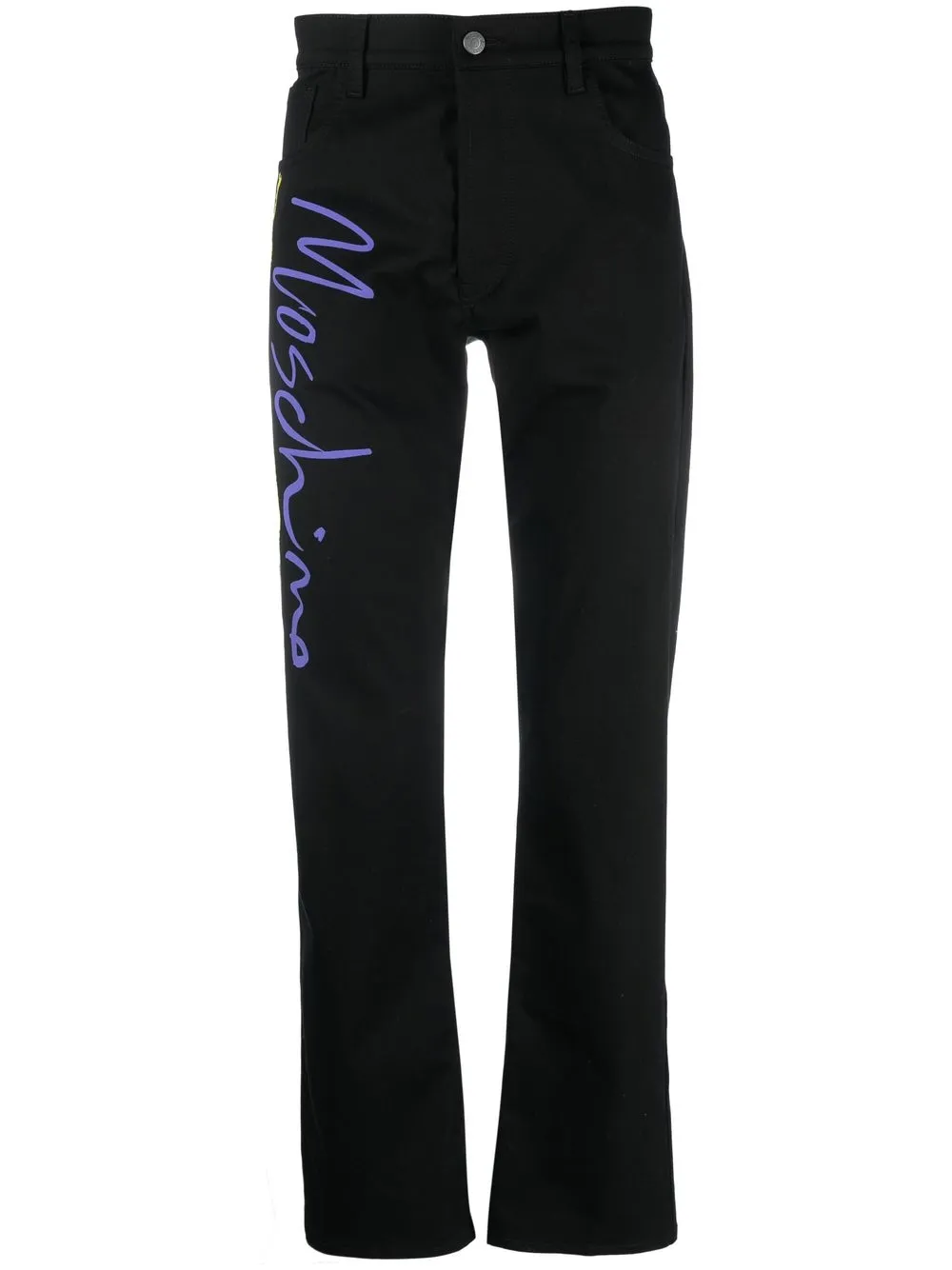 

Moschino tailored logo-print trousers - Black