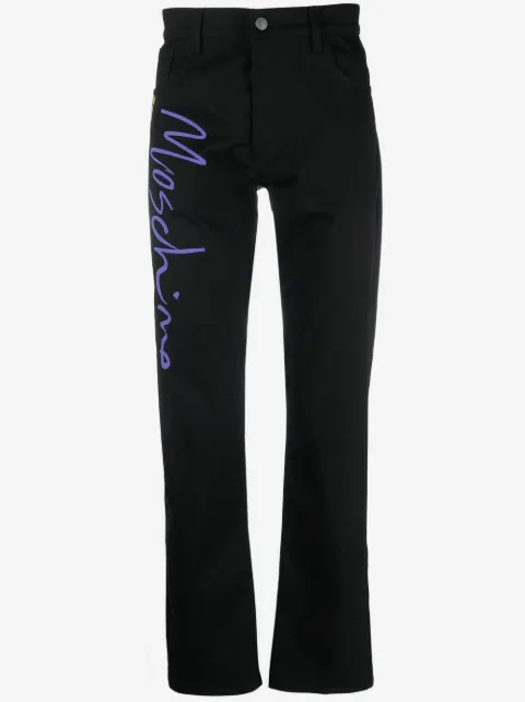 Moschino Pantaloni sartoriali con stampa