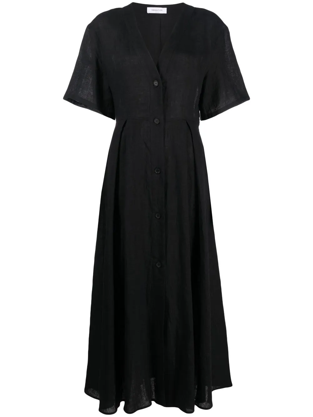 

Fabiana Filippi vestido con cuello en V - Negro