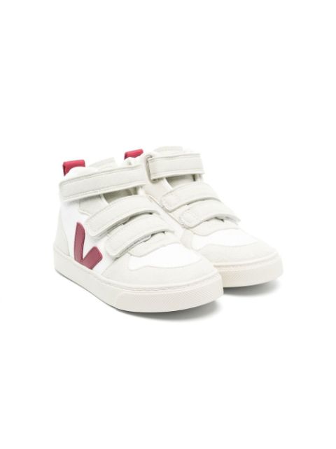 VEJA Kids touch-strap logo-patch sneakers
