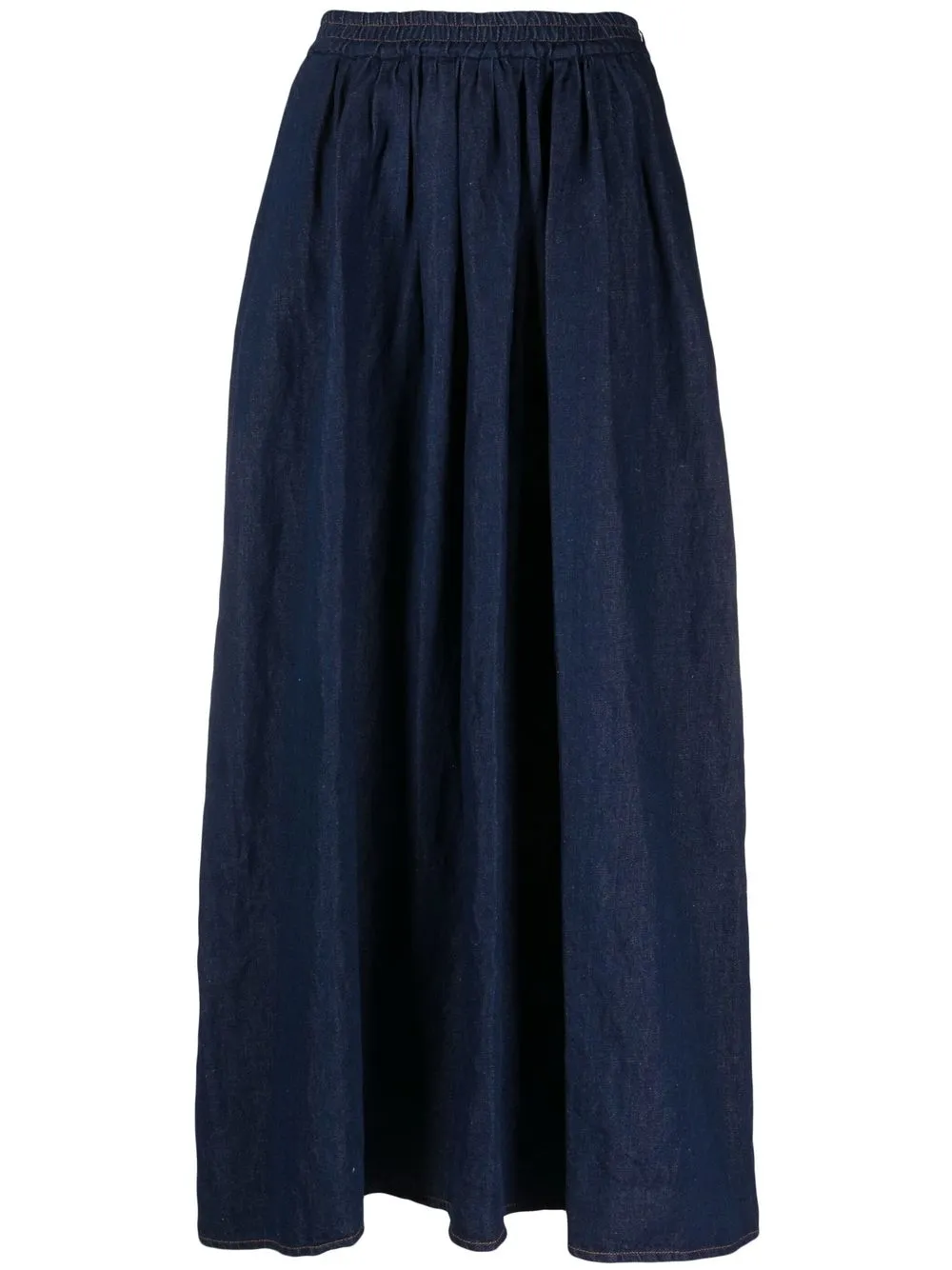 

Forte Forte fully-pleated denim long skirt - Blue