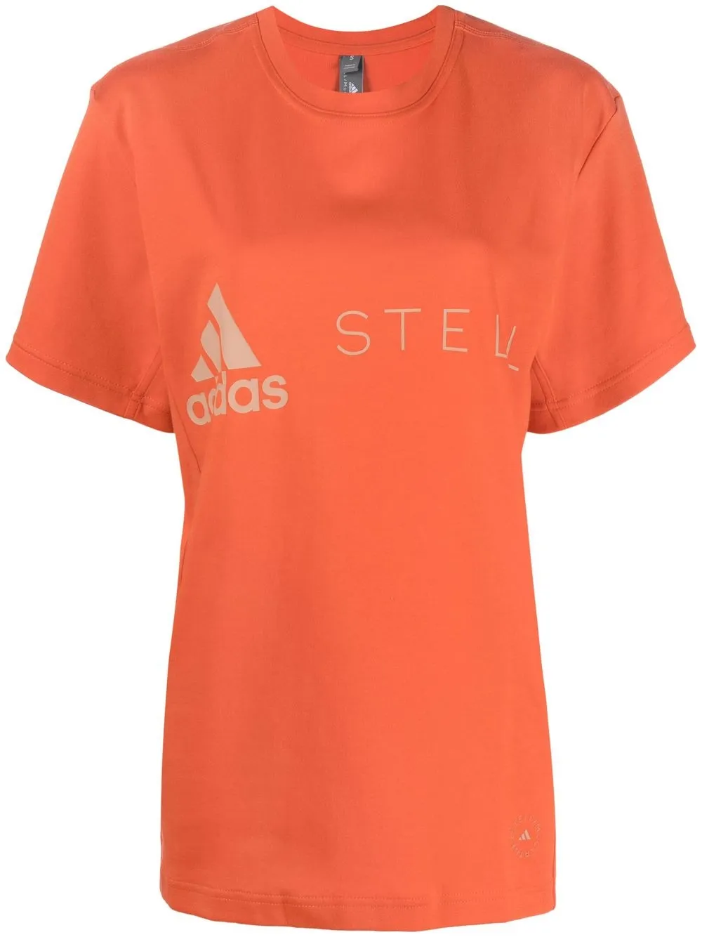 

adidas by Stella McCartney logo-print short-sleeved T-shirt - Orange