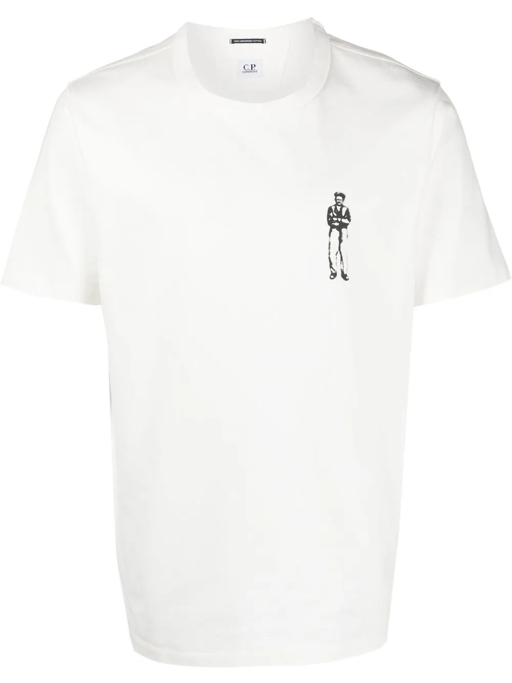 

C.P. Company logo-print cotton T-shirt - White