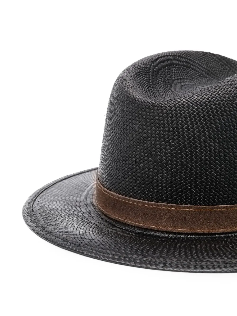 Borsalino Hoed met suède detail - Zwart