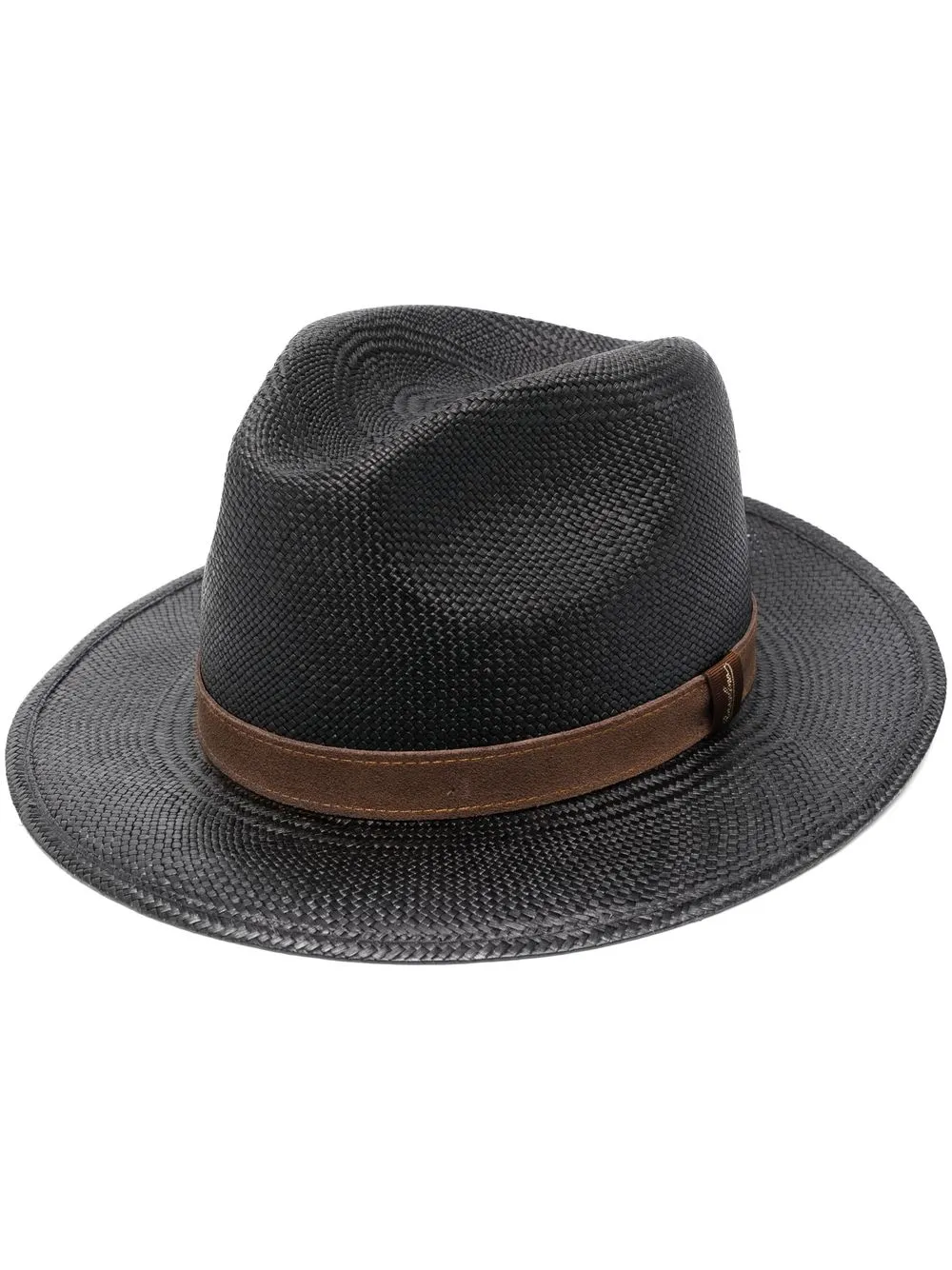 

Borsalino suede-detail Panama hat - Black